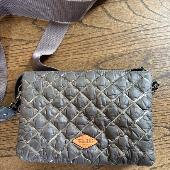 MZ Wallace Quilted Messenger Bag in Brown - Picture 1 of 4